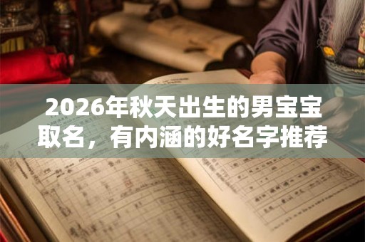 2026年秋天出生的男宝宝取名，有内涵的好名字推荐