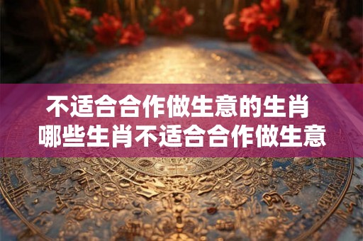 不适合合作做生意的生肖 哪些生肖不适合合作做生意