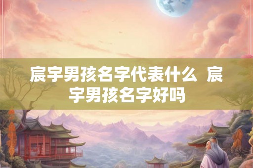 宸宇男孩名字代表什么  宸宇男孩名字好吗