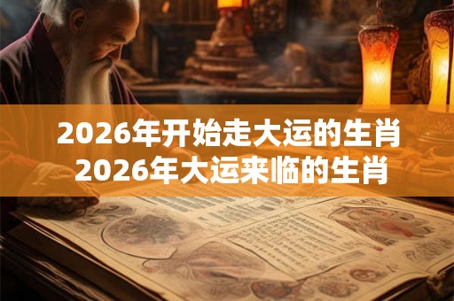 2026年开始走大运的生肖 2026年大运来临的生肖