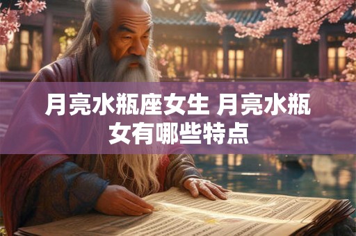 月亮水瓶座女生 月亮水瓶女有哪些特点