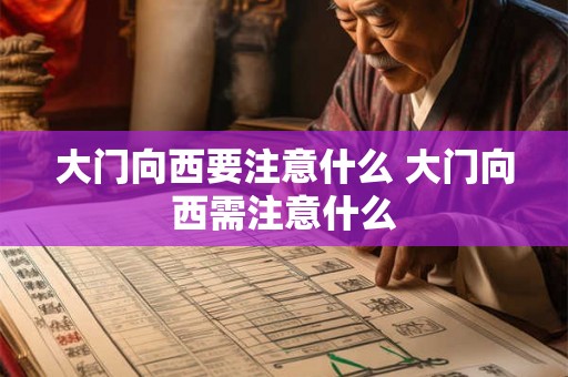 大门向西要注意什么 大门向西需注意什么