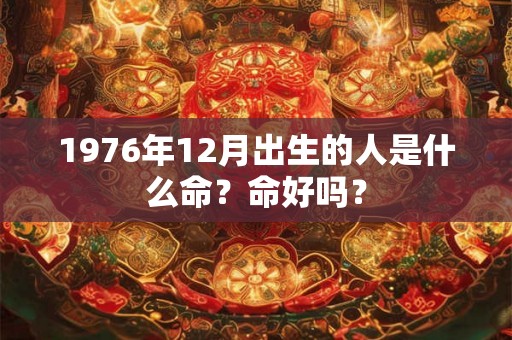 1976年12月出生的人是什么命?命好吗? 1976年12月出生的人是什么命?命好吗?