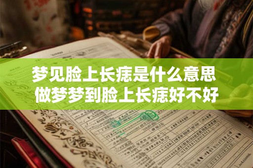 梦见脸上长痣是什么意思 做梦梦到脸上长痣好不好