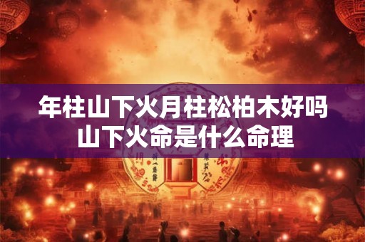 年柱山下火月柱松柏木好吗 山下火命是什么命理