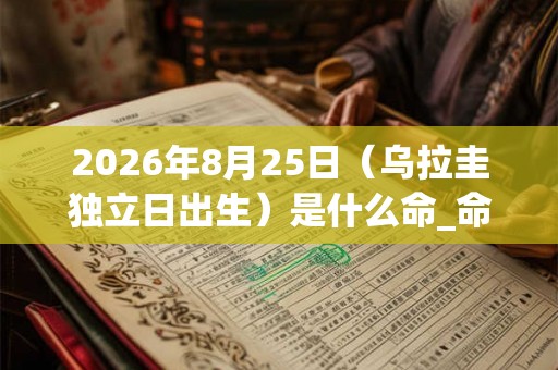 2026年8月25日（乌拉圭独立日出生）是什么命_命运如何