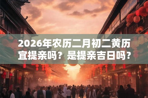 2026年农历二月初二黄历宜提亲吗？是提亲吉日吗？