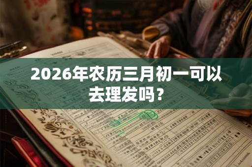 2026年农历三月初一可以去理发吗？