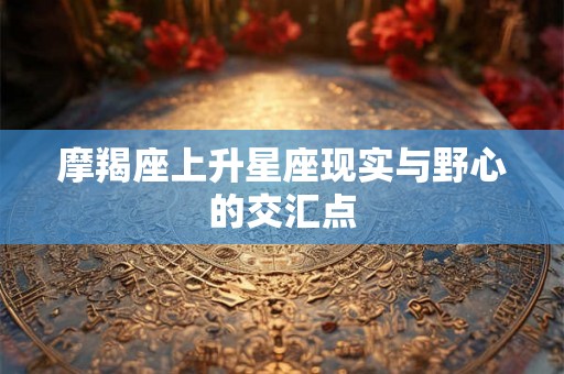 摩羯座上升星座现实与野心的交汇点