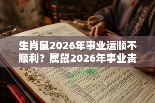 生肖鼠2026年事业运顺不顺利?属鼠2026年事业贵人? 生肖鼠2026年事业运顺不顺利?属鼠2026年事业贵人?