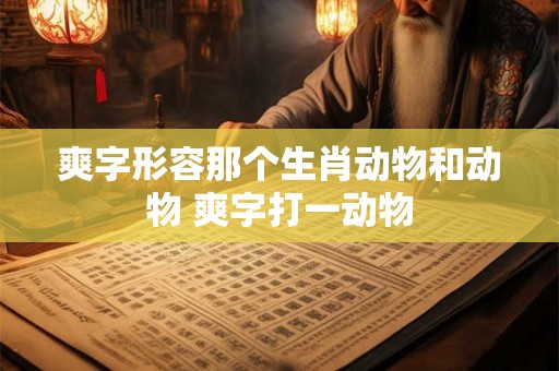 爽字形容那个生肖动物和动物 爽字打一动物