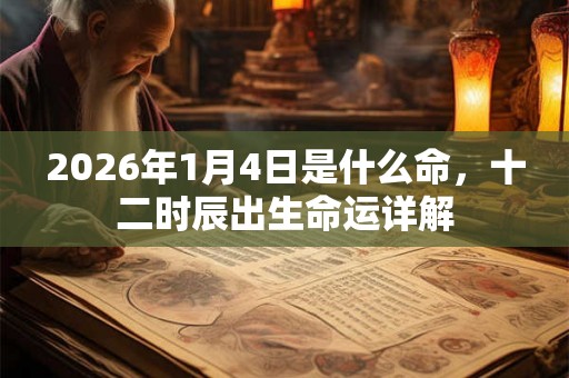 2026年1月4日是什么命,十二时辰出生命运详解 2026年1月4日是什么命,十二时辰出生命运详解