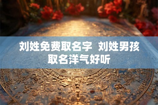 刘姓免费取名字  刘姓男孩取名洋气好听