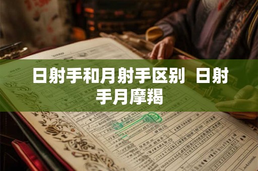 日射手和月射手区别  日射手月摩羯