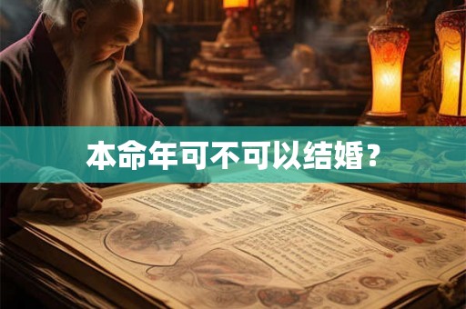 本命年可不可以结婚？