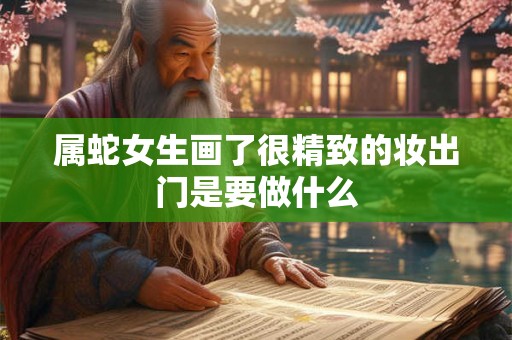 属蛇女生画了很精致的妆出门是要做什么