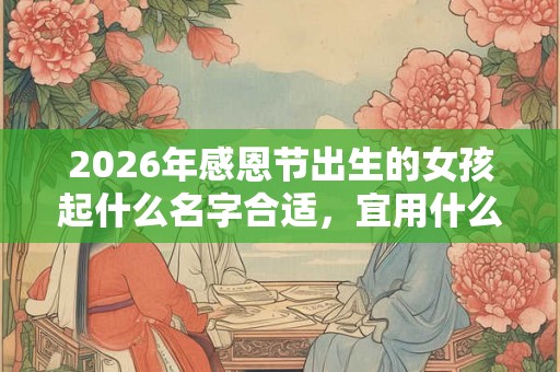 2026年感恩节出生的女孩起什么名字合适，宜用什么字