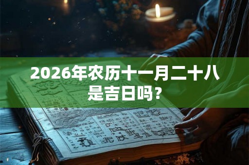 2026年农历十一月二十八是吉日吗？