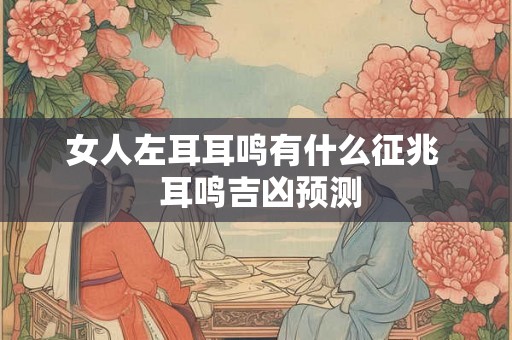女人左耳耳鸣有什么征兆  耳鸣吉凶预测
