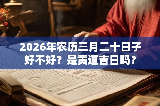 2026年农历三月二十日子好不好？是黄道吉日吗？