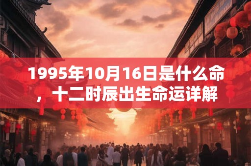 1995年10月16日是什么命，十二时辰出生命运详解