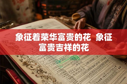 象征着荣华富贵的花  象征富贵吉祥的花