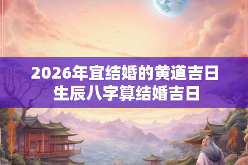 2026年宜结婚的黄道吉日 生辰八字算结婚吉日