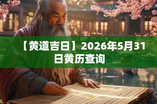【黄道吉日】2026年5月31日黄历查询 【黄道吉日】2026年5月31日黄历查询