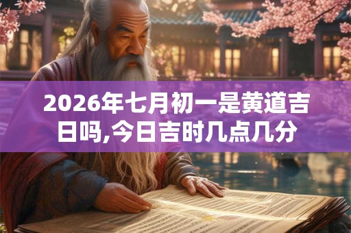 2026年七月初一是黄道吉日吗,今日吉时几点几分