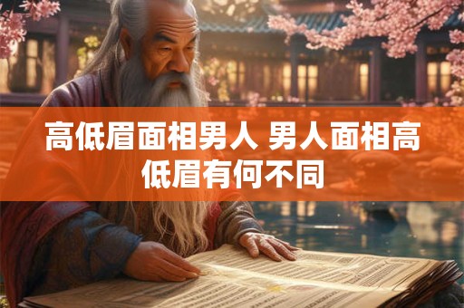 高低眉面相男人 男人面相高低眉有何不同