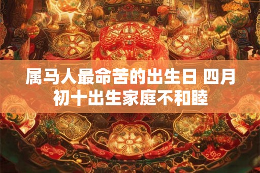 属马人最命苦的出生日 四月初十出生家庭不和睦