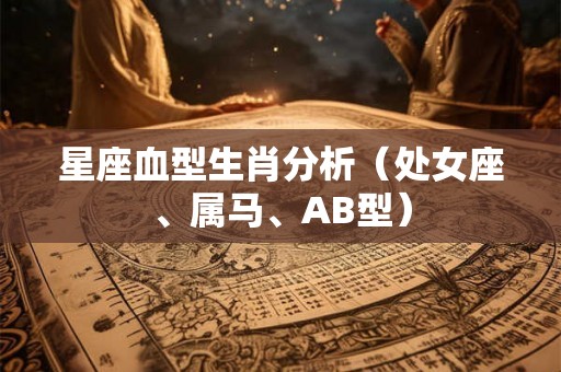星座血型生肖分析（处女座、属马、AB型）