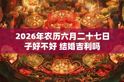 2026年农历六月二十七日子好不好 结婚吉利吗
