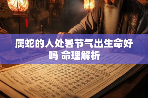 属蛇的人处暑节气出生命好吗 命理解析