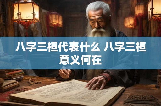 八字三桓代表什么 八字三桓意义何在