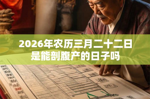 2026年农历三月二十二日是能剖腹产的日子吗