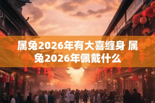 属兔2026年有大喜缠身 属兔2026年佩戴什么