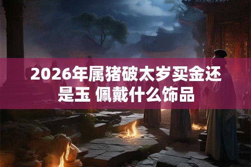 2026年属猪破太岁买金还是玉 佩戴什么饰品 2026年属猪破太岁买金还是玉 佩戴什么饰品