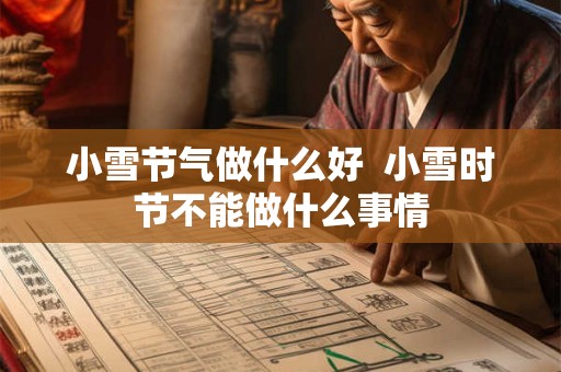 小雪节气做什么好  小雪时节不能做什么事情
