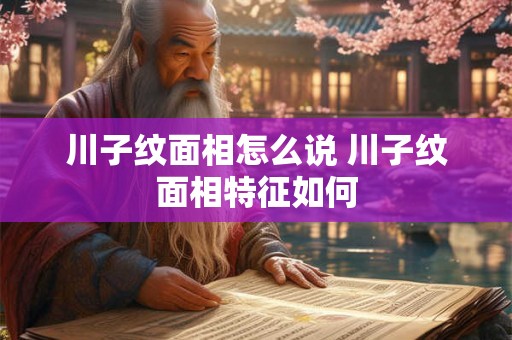川子纹面相怎么说 川子纹面相特征如何