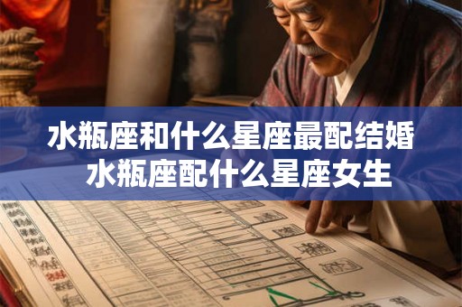 水瓶座和什么星座最配结婚  水瓶座配什么星座女生