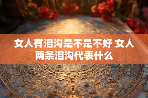 女人有泪沟是不是不好 女人两条泪沟代表什么