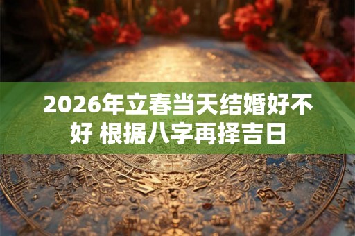 2026年立春当天结婚好不好 根据八字再择吉日 2026年立春当天结婚好不好 根据八字再择吉日
