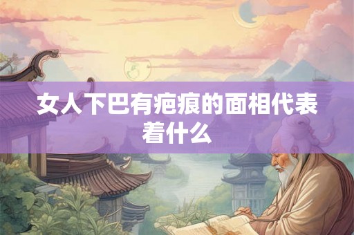 女人下巴有疤痕的面相代表着什么