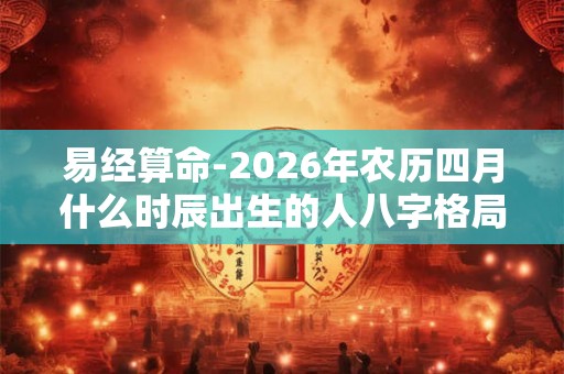 易经算命-2026年农历四月什么时辰出生的人八字格局高