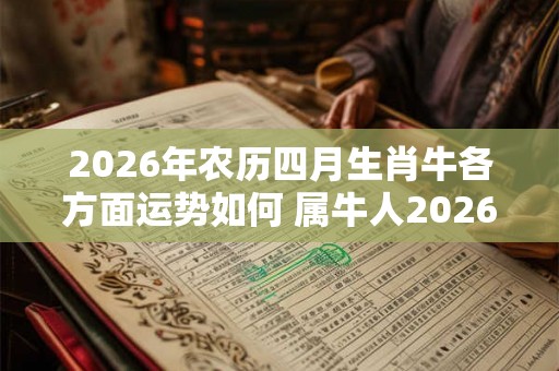 2026年农历四月生肖牛各方面运势如何 属牛人2026幸运色详解