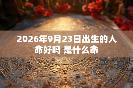 2026年9月23日出生的人命好吗 是什么命