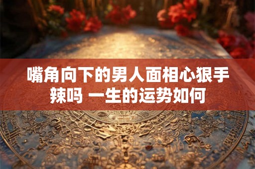 嘴角向下的男人面相心狠手辣吗 一生的运势如何