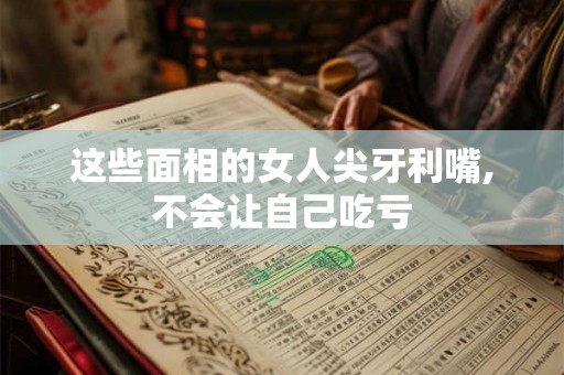 这些面相的女人尖牙利嘴,不会让自己吃亏