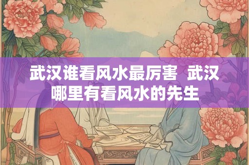 武汉谁看风水最厉害  武汉哪里有看风水的先生